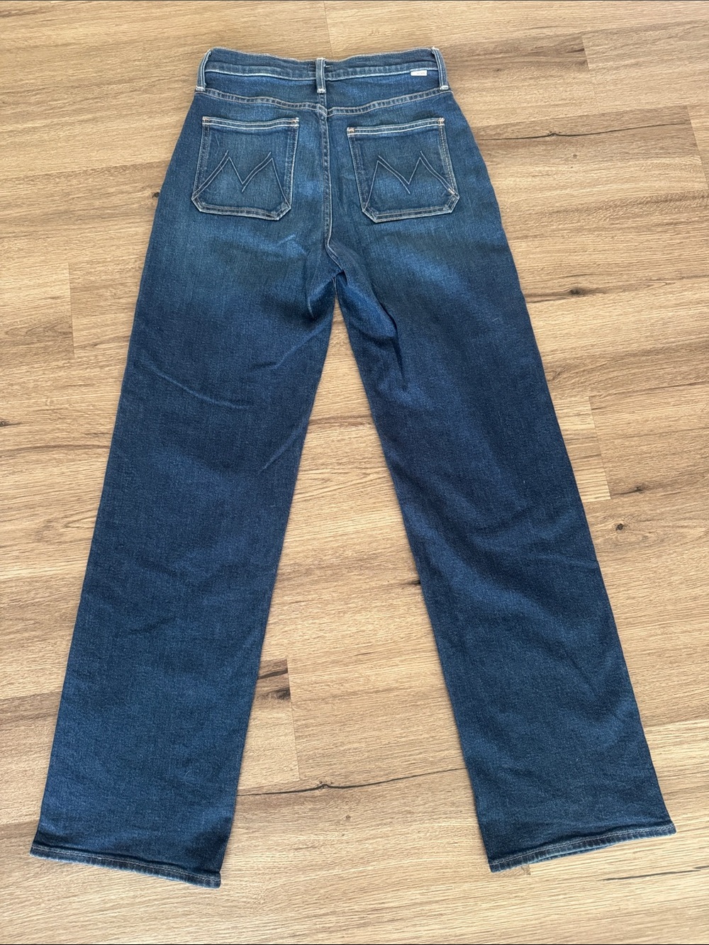 MOTHER Women's Straight-Leg Jeans in Dark Blue Denim